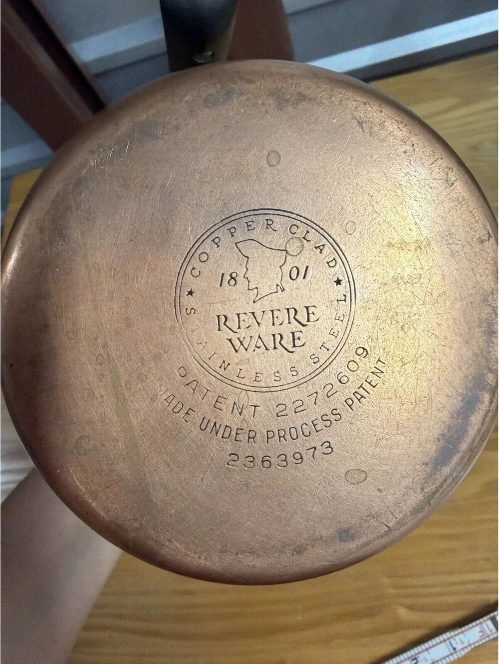 VINTAGE REVERE WARE COPPER CLAD STAINLESS 6 CUP NO PERCOLATOR PRE-1968 *